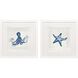 Indigo Sealife Blue and Gray and White and Multi Framed Art, Propac