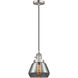 Franklin Restoration Fulton 1 Light 7 inch Brushed Satin Nickel Mini Pendant Ceiling Light in Incandescent, Plated Smoke