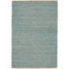 Jute 96 X 60 inch Petrol Rug, Rectangle