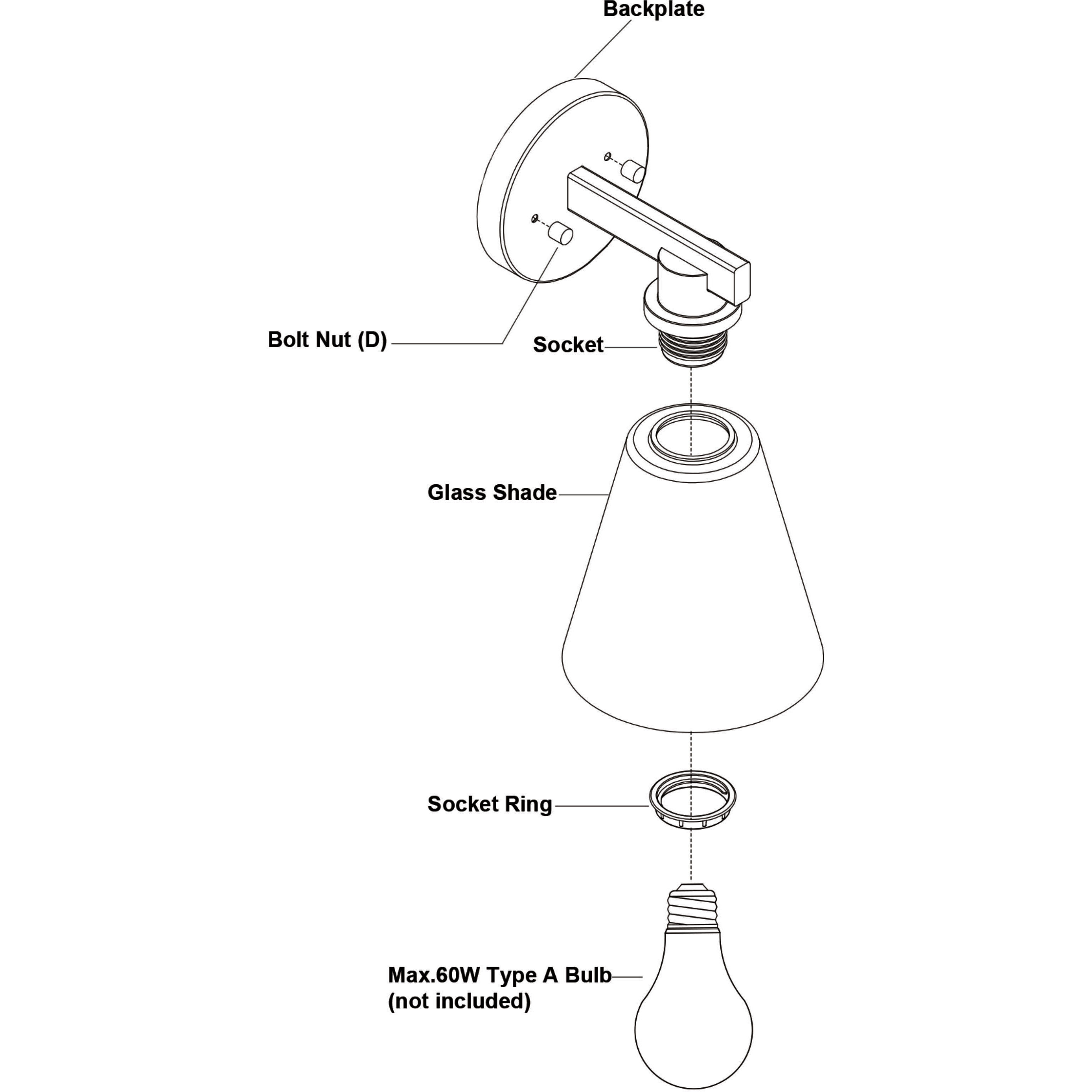 Vermont LED 7.5 inch Matte Black and Satin Nickel Bathroom Light Wall Light in 1