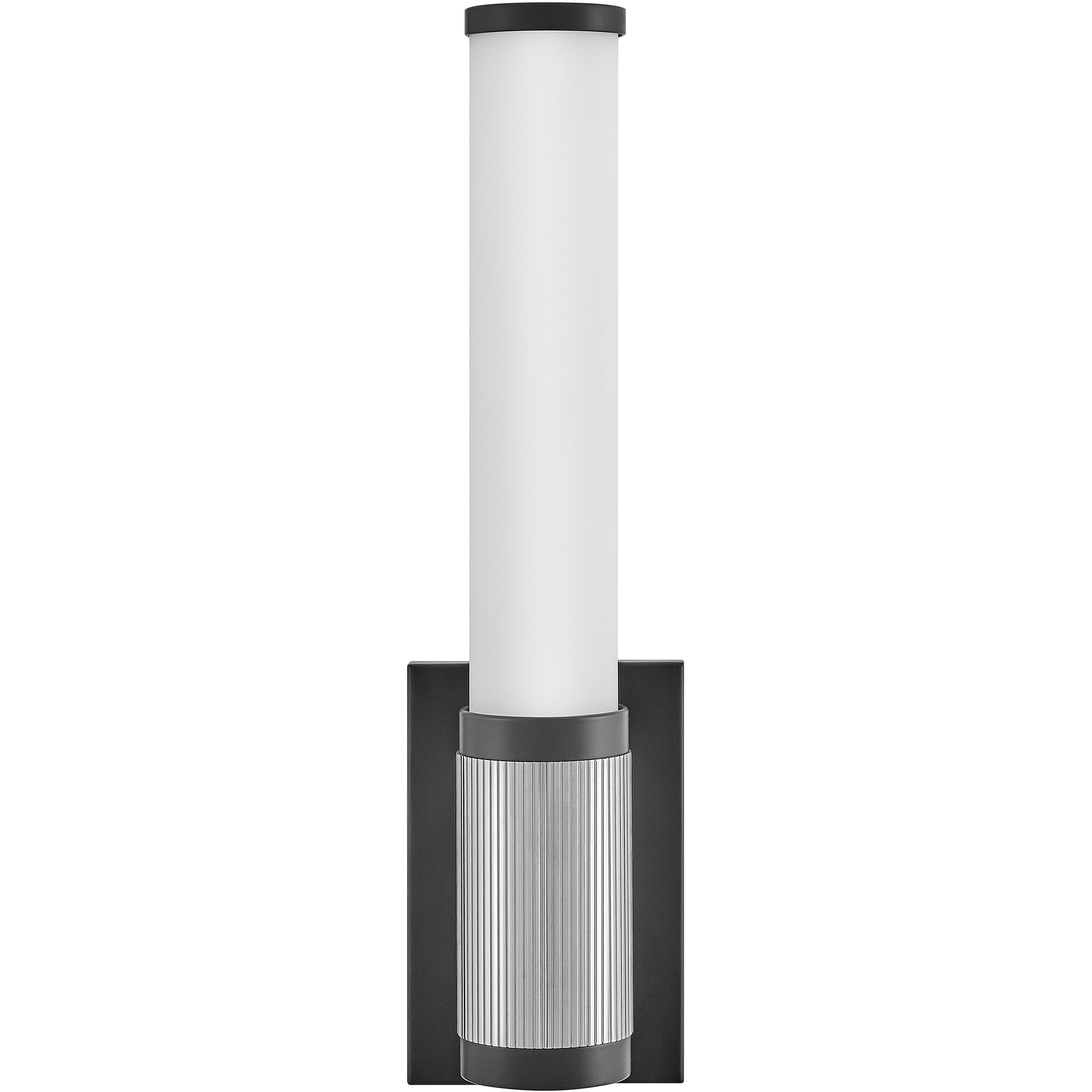 Zevi LED 5 inch Black with Chrome Vanity Light Wall Light, Vertical