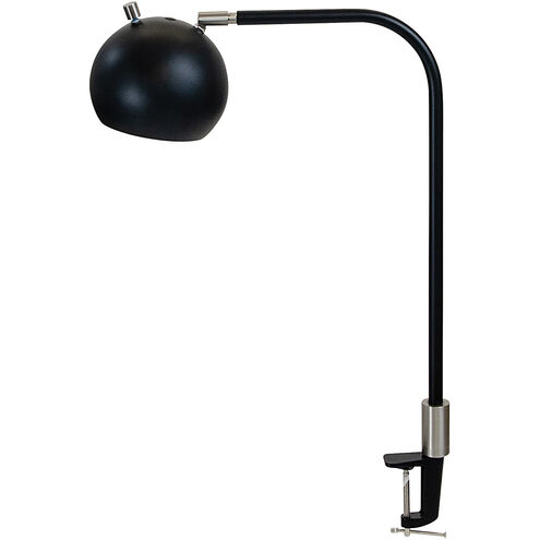 Aria 20 inch Black and Satin Nickel Clip-On Table Lamp Portable Light