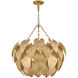 Camille 10 Light 38 inch Distressed Brass Chandelier Ceiling Light