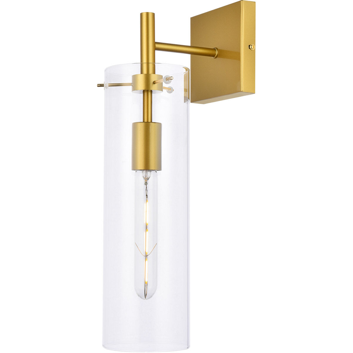 Savant 1 Light 7 inch Brass Bath Sconce Wall Light