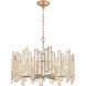 Equilibrium 6 Light 24 inch Matte Gold Chandelier Ceiling Light