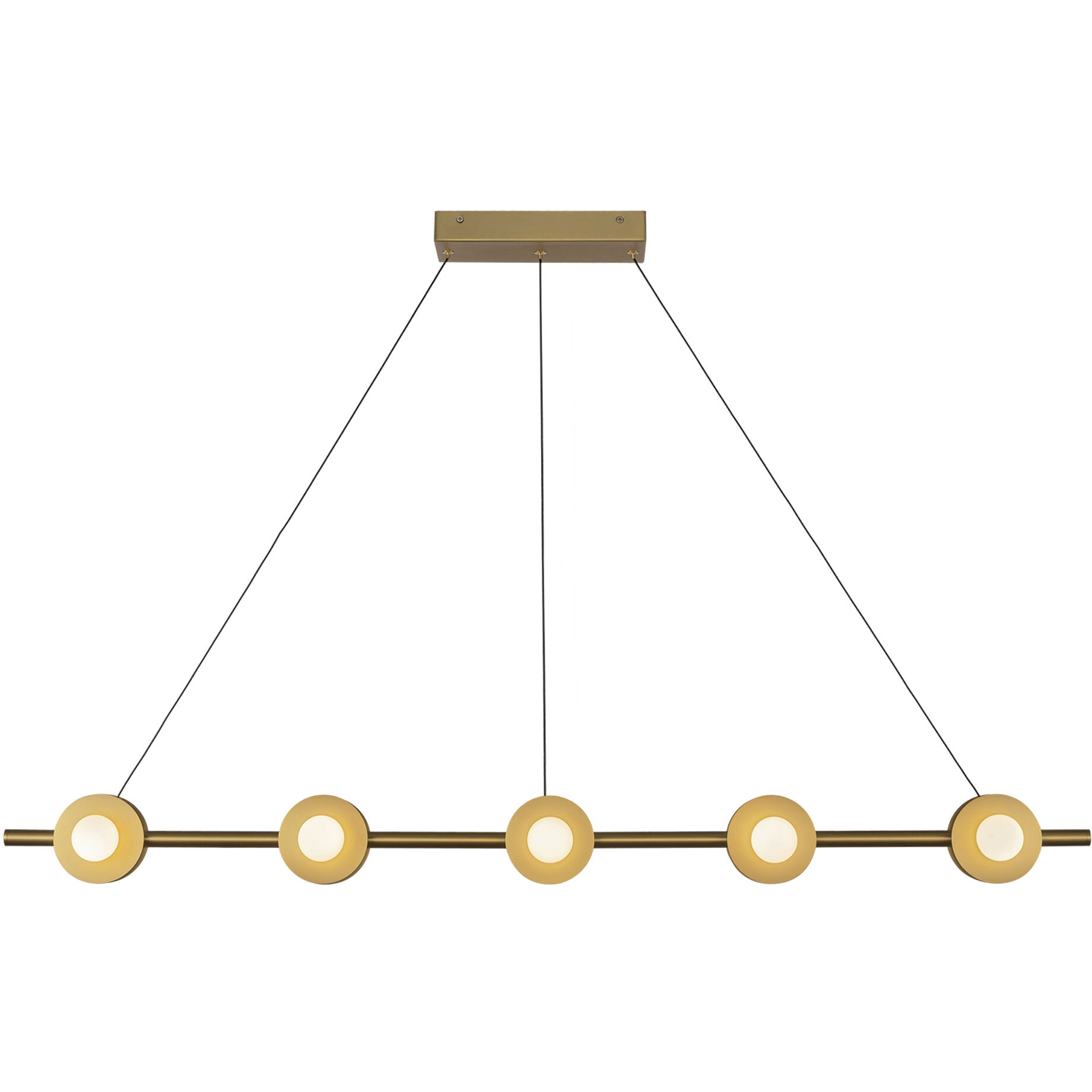 Elixir LED 48.13 inch Brushed Gold Linear Pendant Ceiling Light