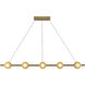 Elixir LED 48.13 inch Brushed Gold Linear Pendant Ceiling Light