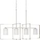 League 4 Light 40 inch Brushed Nickel Island Chandelier Ceiling Light