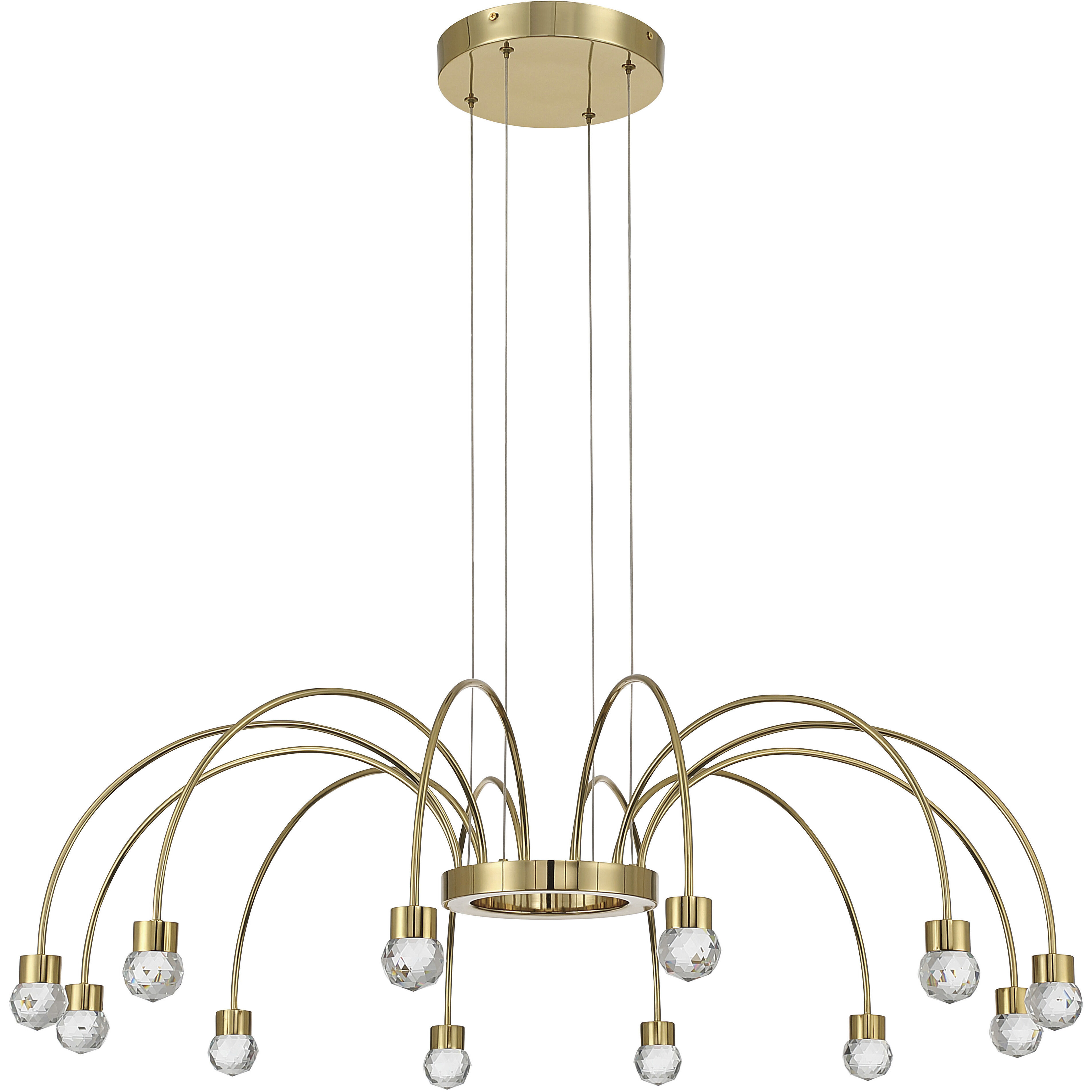Yep Vario 12 Light 37.5 inch Titanium Gold Chandelier Ceiling Light