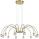 Yep Vario 12 Light 37.5 inch Titanium Gold Chandelier Ceiling Light