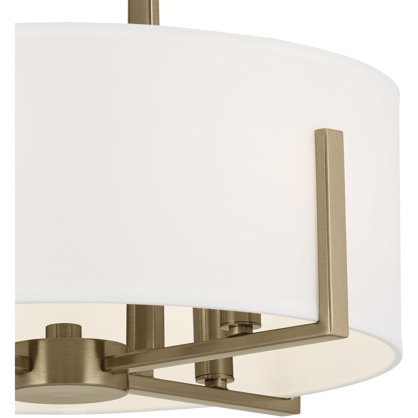 Malen LED 15.5 inch Champagne Bronze Semi Flush Mount Ceiling Light