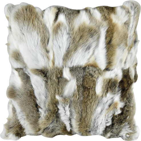 Heavy Petting 20 X 20 inch Brown with Cream Accent Pillow