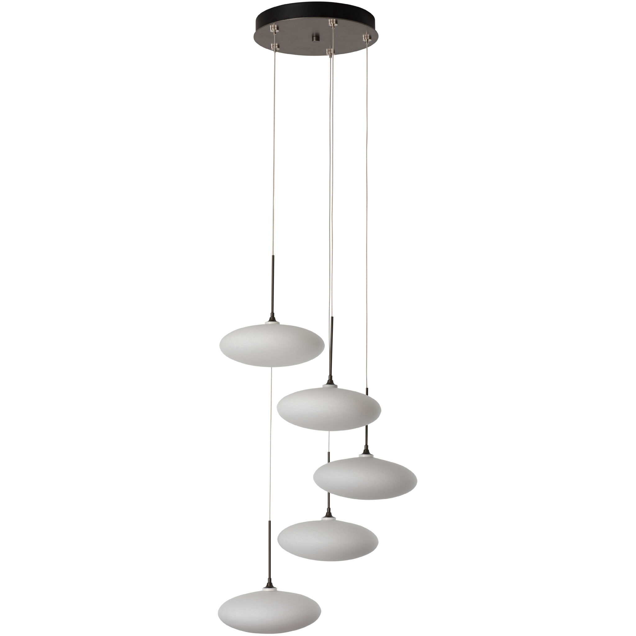 Clouds 5 Light 19.8 inch Dark Smoke Pendant Ceiling Light