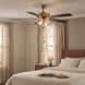Traditional 52 inch Natural Brass with Walnut and Black Blades Ceiling Fan