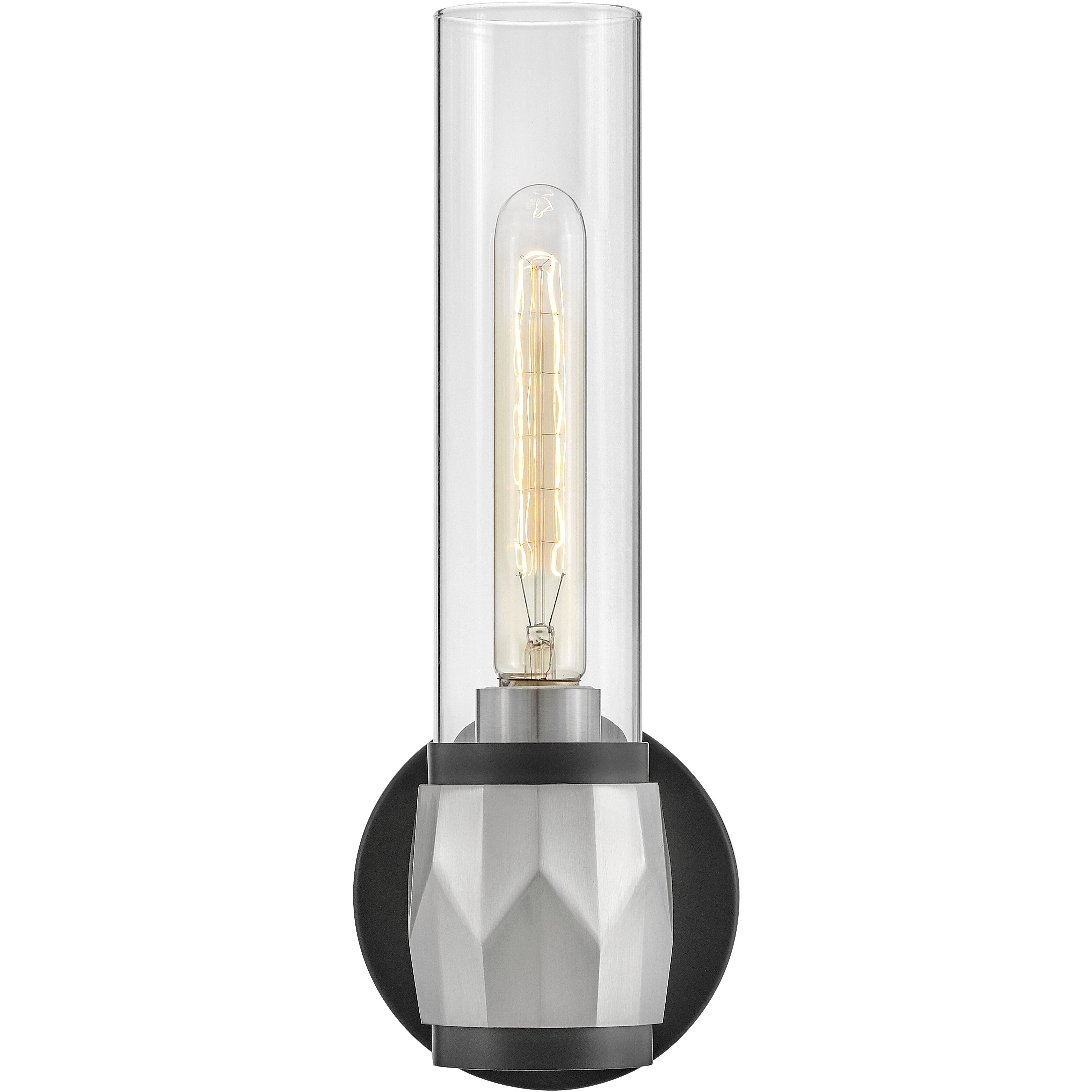 Ellison 5 inch Black with Brushed Nickel Vanity Light Wall Light in Black / Brushed Nickel