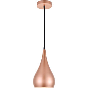 Nora 1 Light 6 inch Honey Gold Pendant Ceiling Light