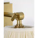Marie Flanigan Wimberley LED 6 inch Soft Brass Bedside Wall Light in Silk Pleated