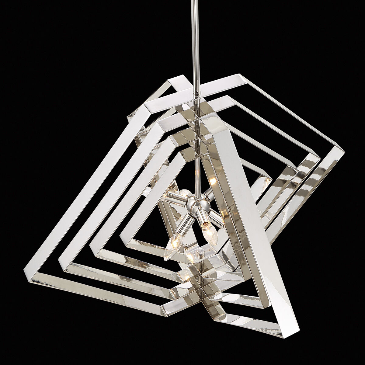 Downtown 6 Light 33 inch Chrome Chandelier Ceiling Light