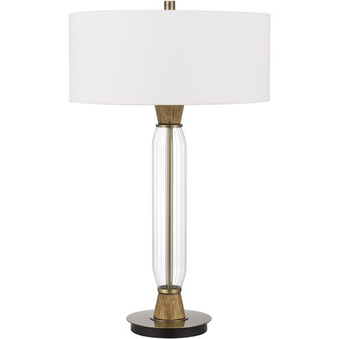 Towson 30 inch 150.00 watt Clear/Light Oak Table Lamp Portable Light