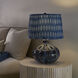 Hershey 20 inch 150.00 watt Reactive Deep Blue Glaze Table Lamp Portable Light