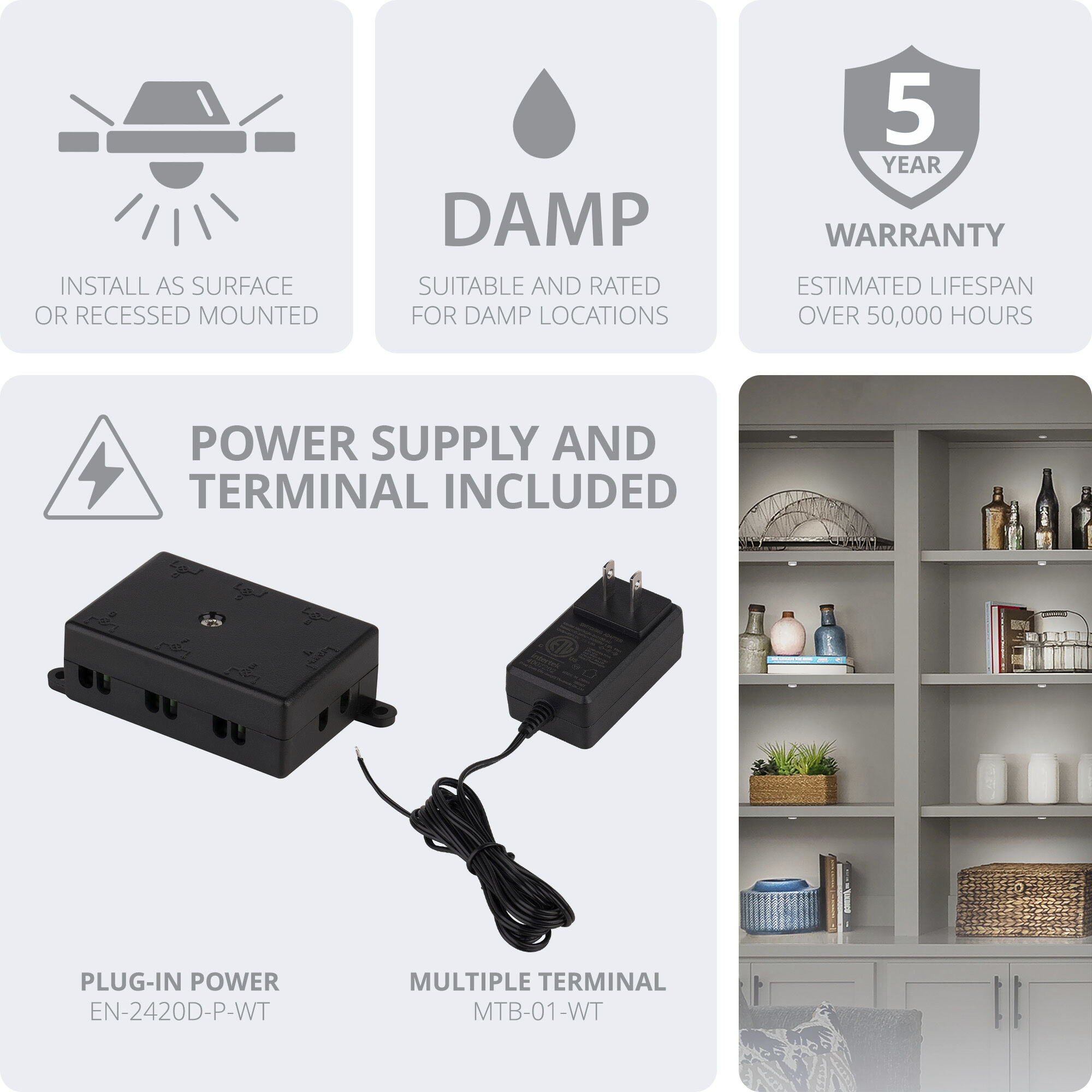 Mini Puck 6 Light 24 Black Puck Lighting Ceiling Light, WAC Limited