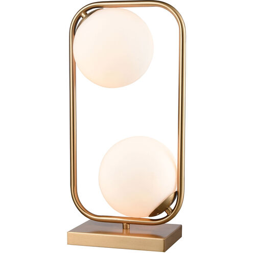 Polk 18 inch 40 watt Aged Brass Table Lamp Portable Light