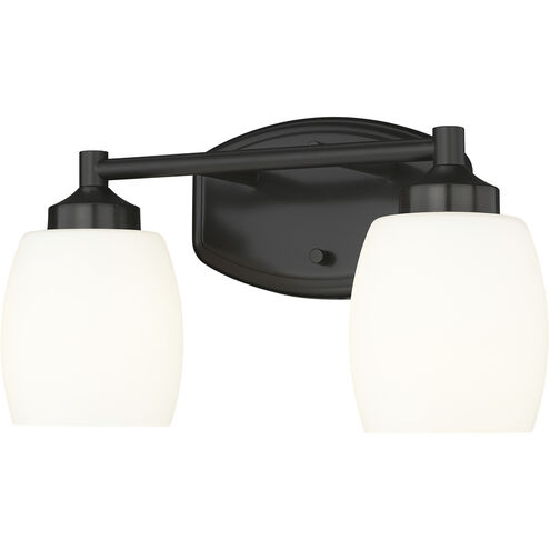 Kendrick 2 Light 14.5 inch Matte Black Bath Vanity Light Wall Light