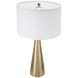 Cone 28.5 inch 40.00 watt Gold/White Table Lamp Portable Light