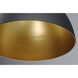 Cora 1 Light 19.75 inch Black and Gold Single Pendant Ceiling Light