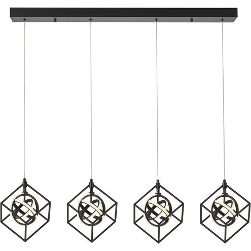 Tulip LED 44.48 inch Matte Black Island Light Ceiling Light 