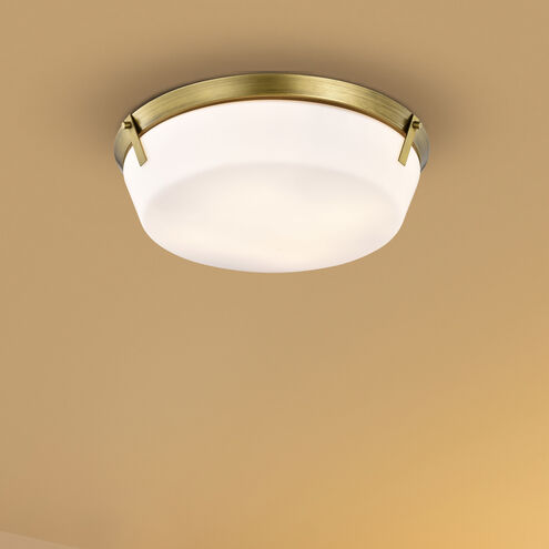 Rowen 4 Light 18.5 inch Natural Brass Flush Mount Ceiling Light