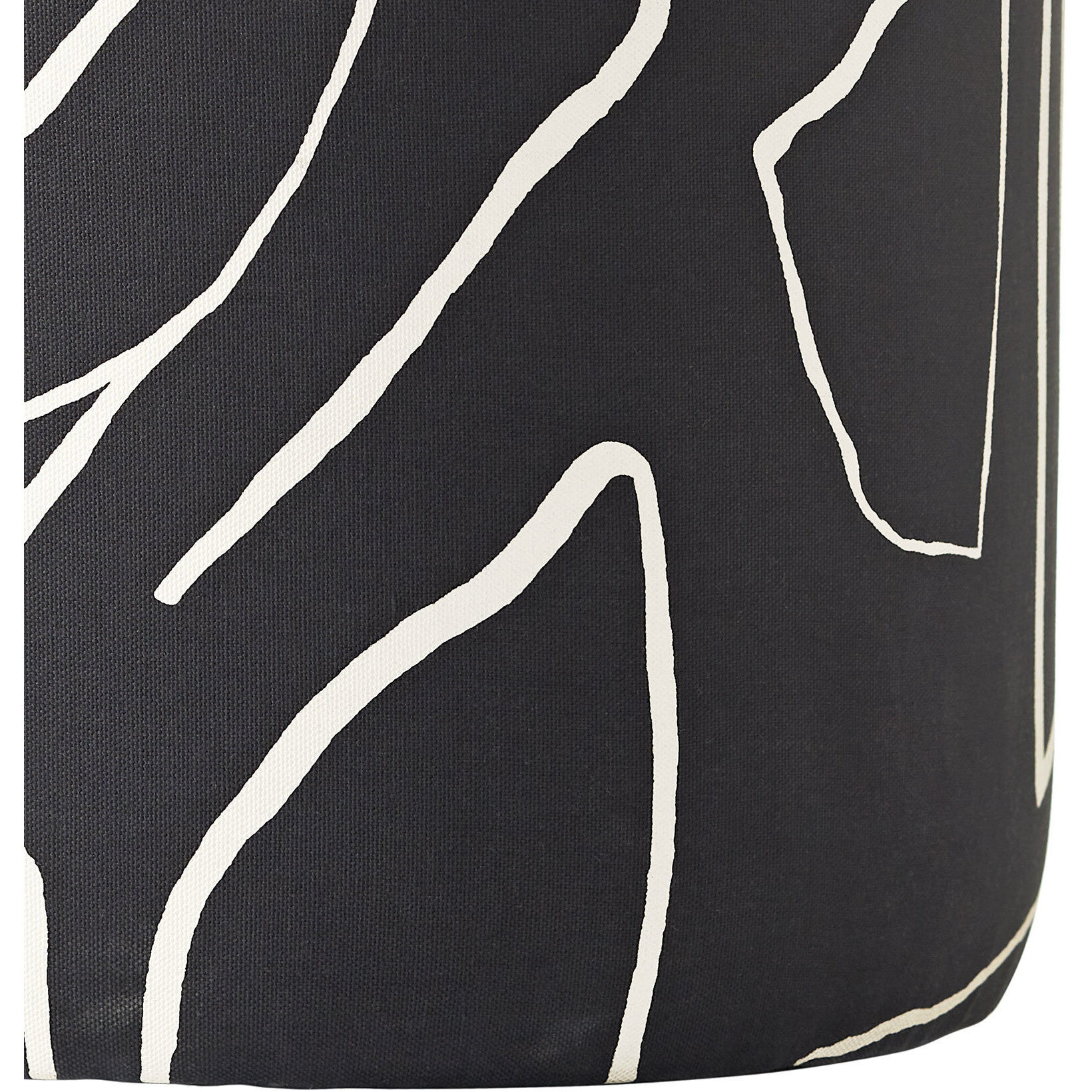 Artak 18 inch Black and White Stool