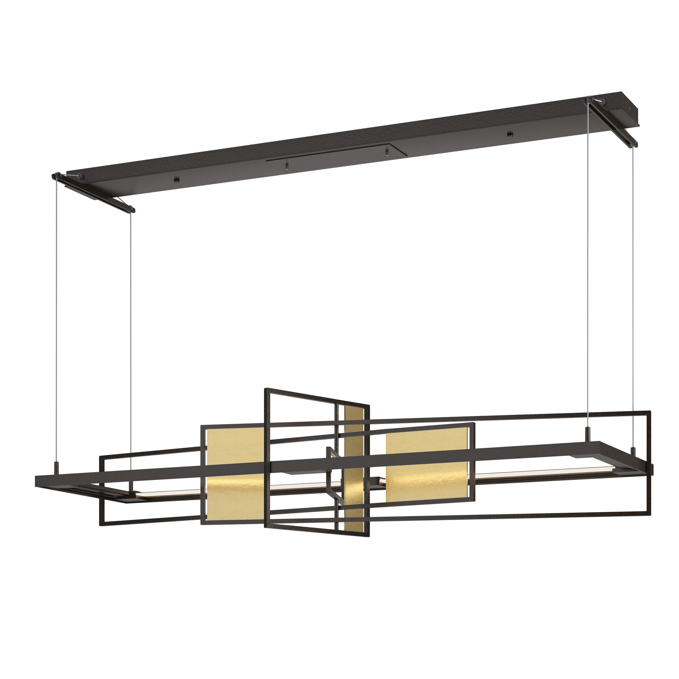 Summer LED 54.2 inch Oil Rubbed Bronze and Modern Brass Pendant Ceiling Light in Oil Rubbed Bronze/Modern Brass