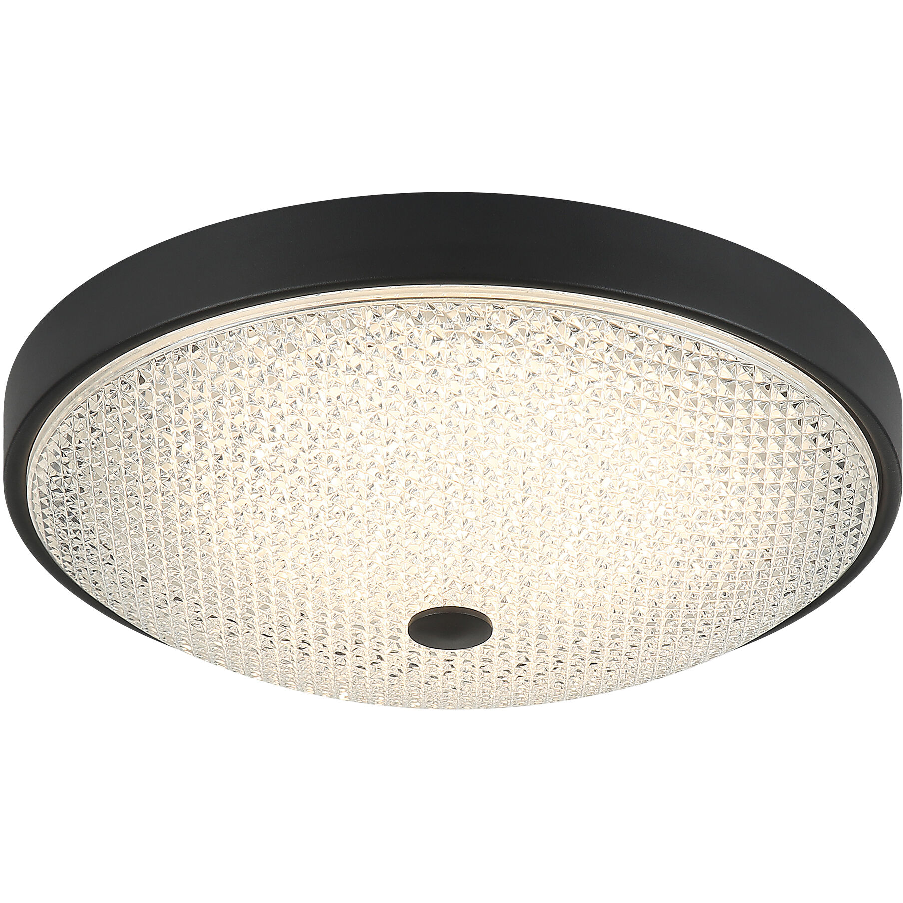 Bella 1 Light 12.5 inch Matte Black Flush Mount Ceiling Light