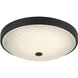 Bella 1 Light 12.5 inch Matte Black Flush Mount Ceiling Light