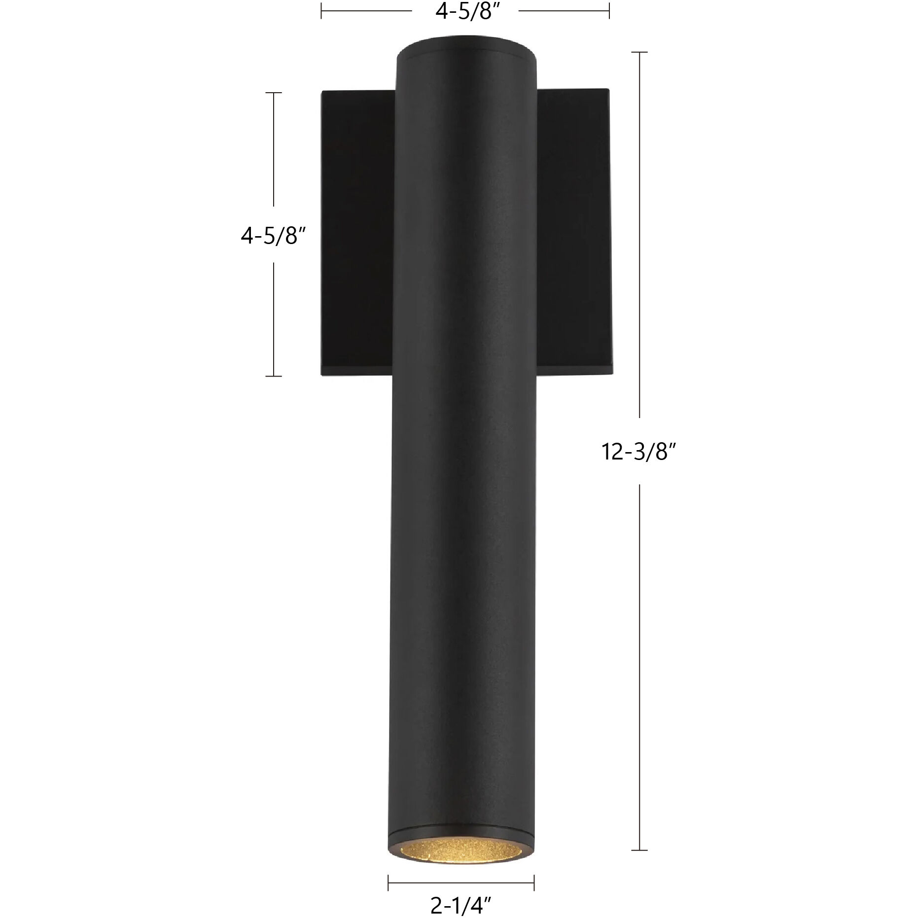 Lorna LED 12.38 inch Black Exterior Wall Sconce