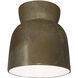 Radiance Collection - Hourglass 1 Light 7.5 inch Tierra Red Slate Flush-Mount Ceiling Light in Replaceable Bulb, Form+Finish+Function