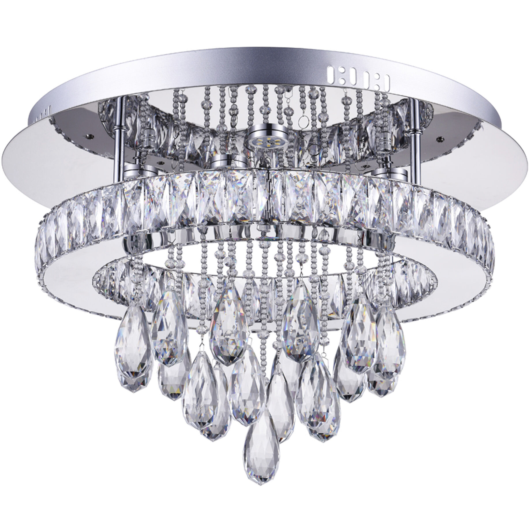 Veil LED 20 inch Chrome Flush Mount Ceiling Light