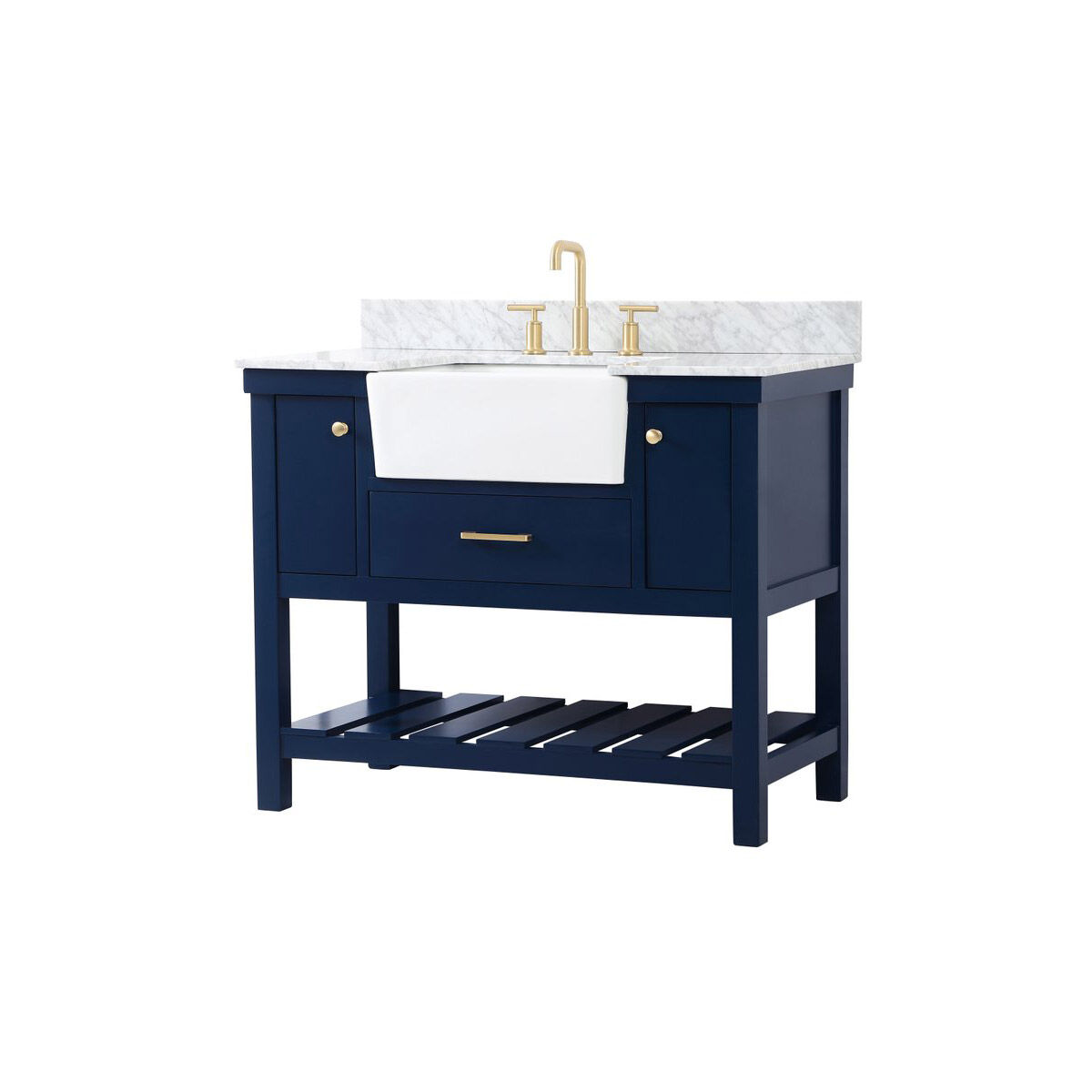 Clement 42 X 22 X 34 inch Blue Bathroom Vanity Cabinet