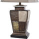 Signature 29 inch 100 watt Bronze and Cream Table Lamp Portable Light