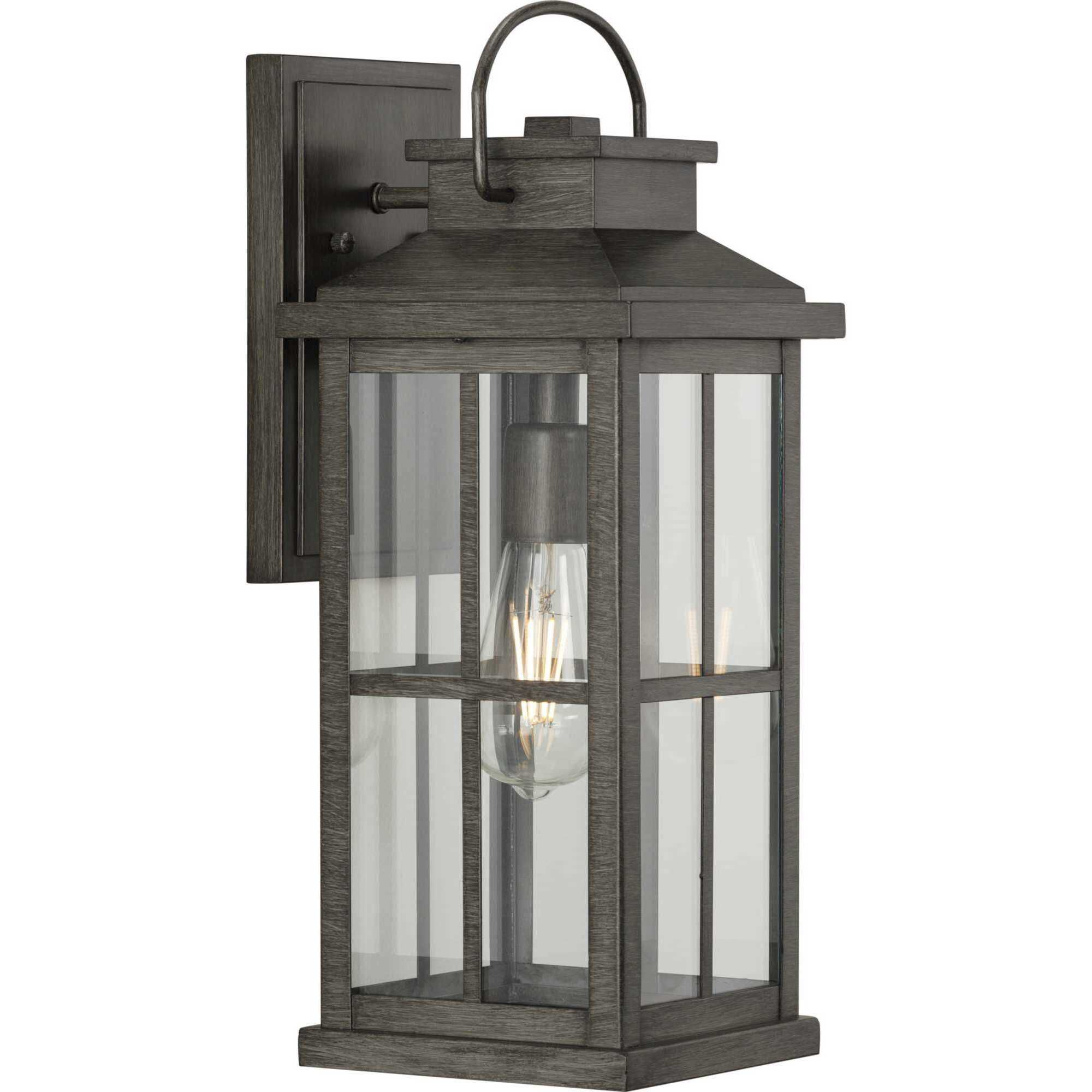 Williamston 1 Light 18 inch Antique Pewter Outdoor Wall Lantern, Large