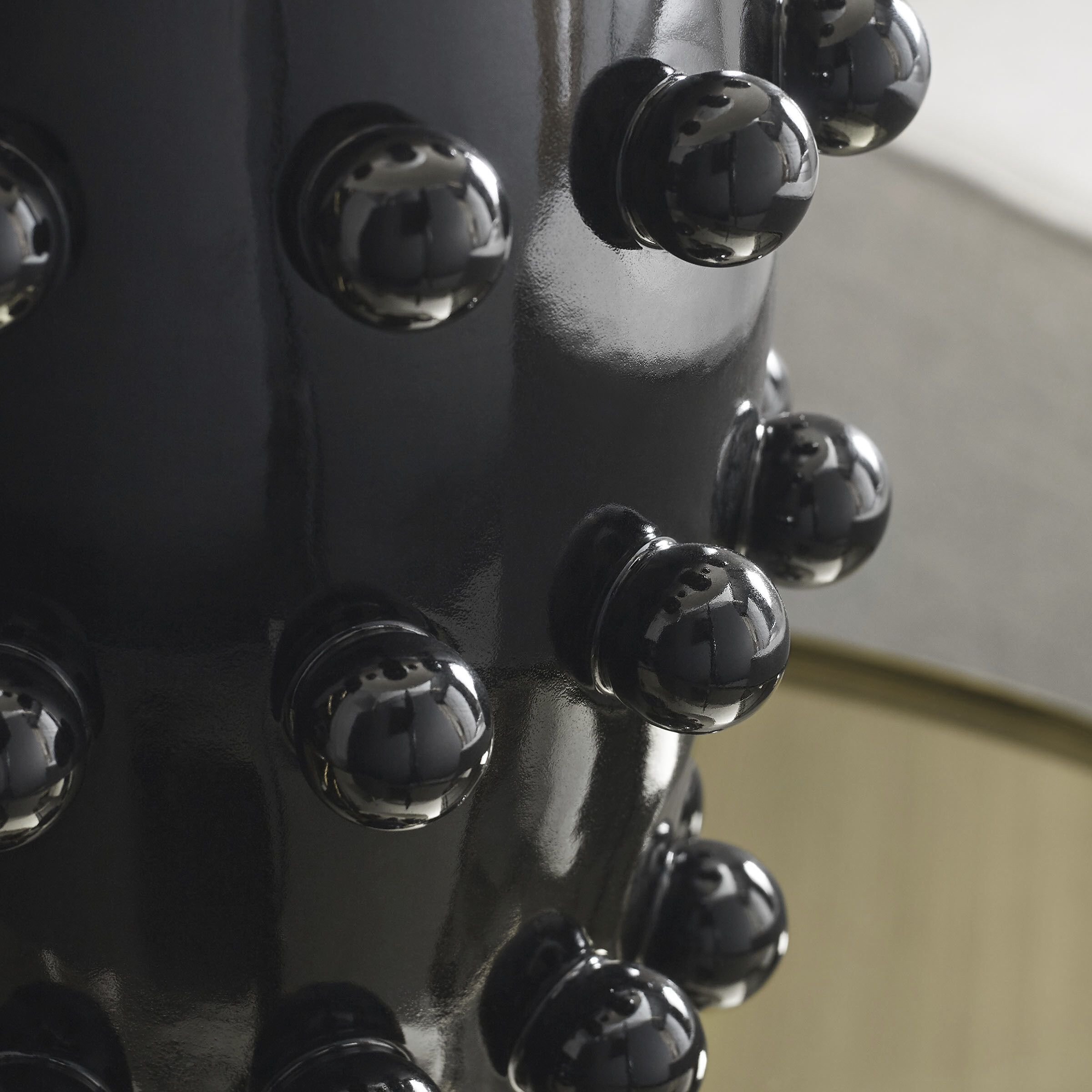 Kelly Wearstler Linden 26.5 inch 75 watt Black Porcelain Table Lamp Portable Light, Medium