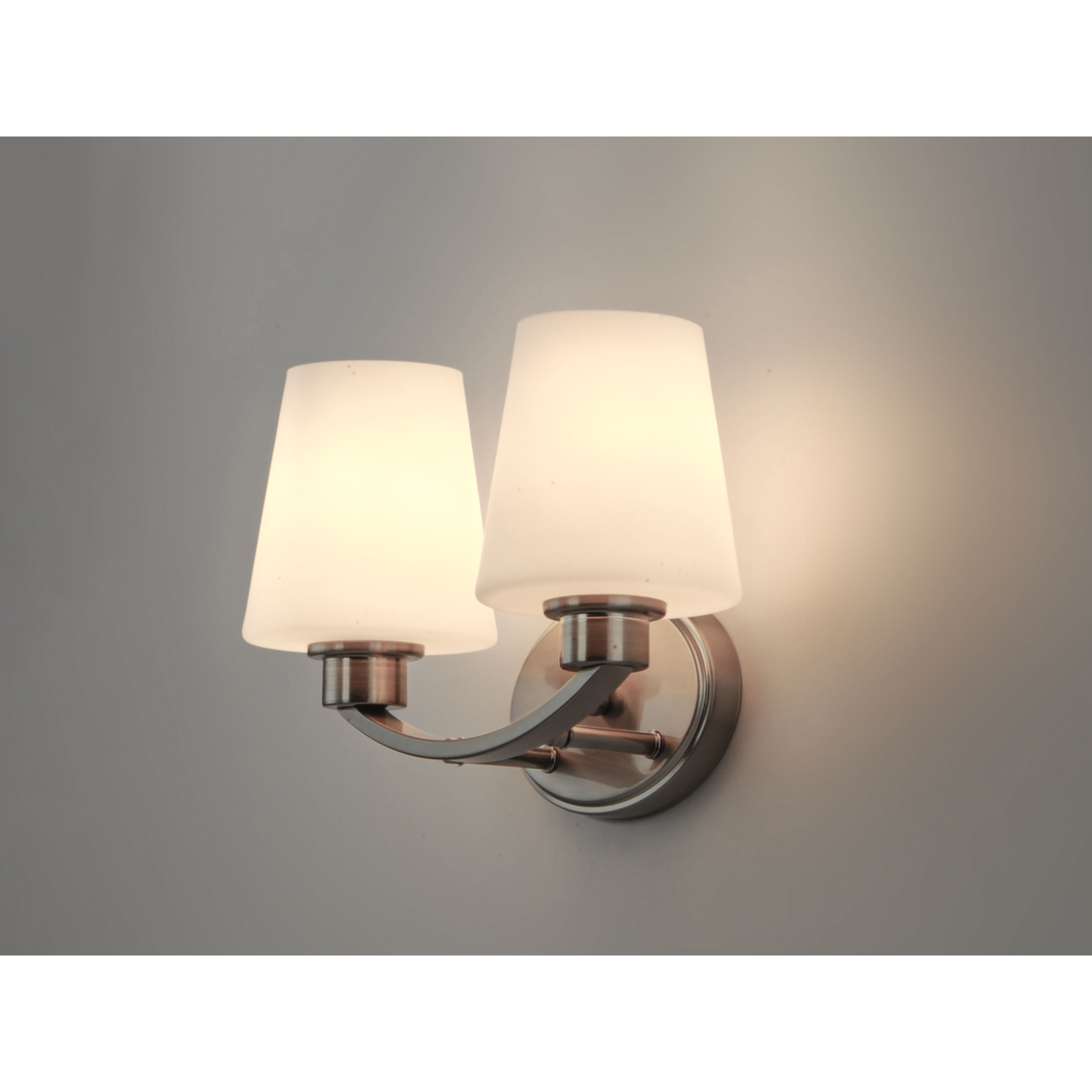 Shelter 2 Light 13 inch Satin Nickel Bath Vanity Wall Light