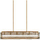 Countervail 6 Light 39.5 inch Clear/Antique Brass Chandelier Ceiling Light
