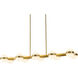 Selene 48 inch Brushed Gold Linear Pendant Ceiling Light