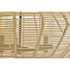 Lisa McDennon Open Air Luca LED 28 inch Black with Camel Rattan Outdoor Chandelier