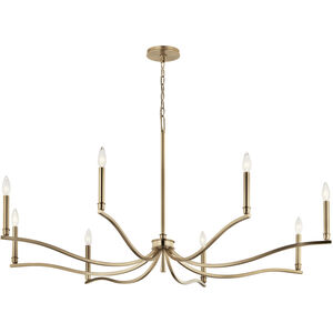 Malene 8 Light Champagne Bronze Chandelier Ceiling Light, 1 Tier Large