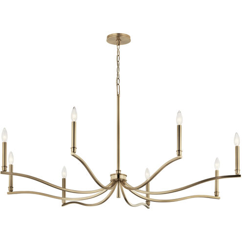 Malene 8 Light Champagne Bronze Chandelier Ceiling Light, 1 Tier Large