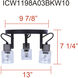 Owen Black and Wood Track Lighting Ceiling Light