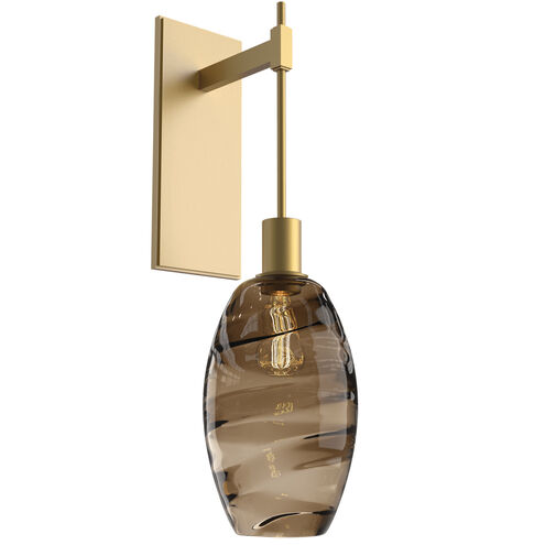 Ellisse 1 Light 6.5 inch Gilded Brass Indoor Sconce Wall Light in Ellisse Bronze, Tempo